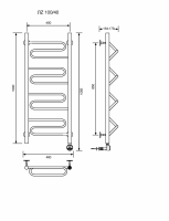 ЛZ-100/40/47 без полочки электрический Полотенцесушители «Ника»