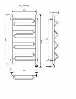 ЛZ-100/50/57 без полочки электрический Полотенцесушители «Ника»