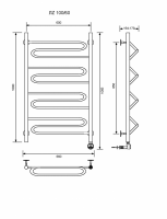 ЛZ-100/60/67 без полочки электрический Полотенцесушители «Ника»
