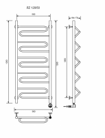 ЛZ-120/50/57 без полочки электрический Полотенцесушители «Ника»