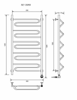 ЛZ-120/60/67 без полочки электрический Полотенцесушители «Ника»