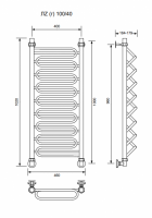 ЛZ (г)-100/40/46 без полочки водяной Полотенцесушители «Ника»