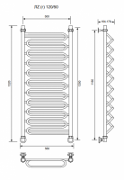 ЛZ (г)-120/50/56 без полочки водяной Полотенцесушители «Ника»