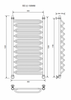 ЛZ (г)-120/60/66 без полочки водяной Полотенцесушители «Ника»