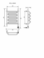 ЛZ (г)-60/40/47 без полочки электрический Полотенцесушители «Ника»