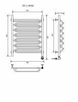 ЛZ (г)-80/60/67 без полочки электрический Полотенцесушители «Ника»