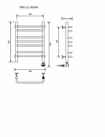 Л90 (г2)-60/40/47 без полочки электрический Полотенцесушители «Ника»