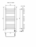 Л90 (г2)-100/40/47 без полочки электрический Полотенцесушители «Ника»