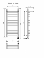 Л90 (г2) ВП-100/40/47 с полочкой электрический Полотенцесушители «Ника»