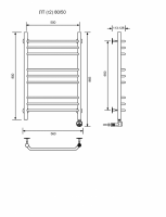 ЛТ (г2)-80/50/57 без полочки электрический Полотенцесушители «Ника»
