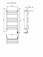 ЛТ (г2) ВП-80/40/47 с полочкой электрический Полотенцесушители «Ника»