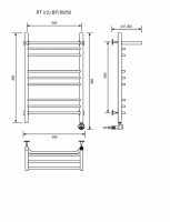 ЛТ (г2) ВП-80/50/57 с полочкой электрический Полотенцесушители «Ника»