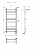 ЛТ (г2) ВП-100/40/47 с полочкой электрический Полотенцесушители «Ника»