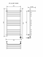 ЛТ (г2) ВП-100/50/57 с полочкой электрический Полотенцесушители «Ника»