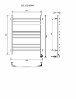 ЛД (г2)-80/60/67 без полочки электрический Полотенцесушители «Ника»
