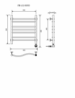 ЛВ (г2)-60/50/57 без полочки электрический Полотенцесушители «Ника»