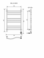 ЛВ (г2)-80/50/57 без полочки электрический Полотенцесушители «Ника»