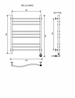 ЛВ (г2)-80/60/67 без полочки электрический Полотенцесушители «Ника»