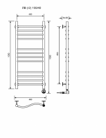 ЛВ (г2)-100/40/47 без полочки электрический Полотенцесушители «Ника»