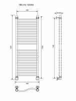 ЛВ (г3)-120/40/46 без полочки водяной Полотенцесушители «Ника»