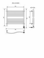 ЛВ (г3)-60/60/67 без полочки электрический Полотенцесушители «Ника»