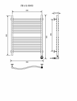 ЛВ (г3)-80/60/67 без полочки электрический Полотенцесушители «Ника»