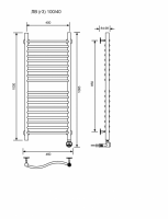 ЛВ (г3)-100/40/47 без полочки электрический Полотенцесушители «Ника»