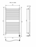 ЛВ (г3)-120/60/67 без полочки электрический Полотенцесушители «Ника»
