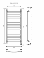 ЛД (г2)-120/50/57 без полочки электрический Полотенцесушители «Ника»