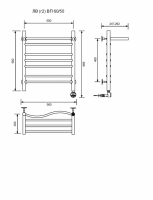 ЛВ (г2) ВП-60/50/57 с полочкой электрический Полотенцесушители «Ника»