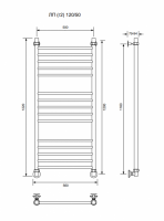ЛП (г2)-120/50/56 без полочки водяной Полотенцесушители «Ника»