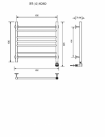 ЛП (г2)-60/60/67 без полочки электрический Полотенцесушители «Ника»