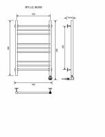 ЛП (г2)-80/50/57 без полочки электрический Полотенцесушители «Ника»