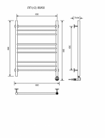 ЛП (г2)-80/60/67 без полочки электрический Полотенцесушители «Ника»