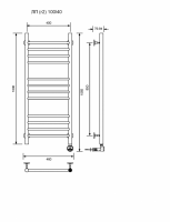 ЛП (г2)-100/40/47 без полочки электрический Полотенцесушители «Ника»