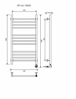 ЛП (г2)-100/50/57 без полочки электрический Полотенцесушители «Ника»