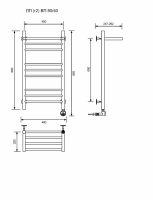 ЛП (г2) ВП-80/40/47 с полочкой электрический Полотенцесушители «Ника»