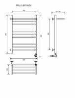 ЛП (г2) ВП-80/50/57 с полочкой электрический Полотенцесушители «Ника»