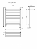 ЛП (г2) ВП-80/60/67 с полочкой электрический Полотенцесушители «Ника»