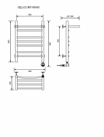 ЛД (г2) ВП-60/40/47 с полочкой электрический Полотенцесушители «Ника»