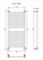 ЛП (г3)-120/50/56 без полочки водяной Полотенцесушители «Ника»