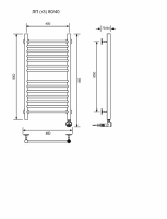ЛП (г3)-80/40/47 без полочки электрический Полотенцесушители «Ника»