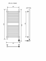 ЛП (г3)-100/40/47 без полочки электрический Полотенцесушители «Ника»