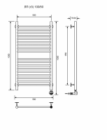 ЛП (г3)-100/50/57 без полочки электрический Полотенцесушители «Ника»