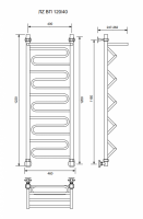 ЛZ ВП 120/40/46 с полочкой водяной Полотенцесушители «Ника»