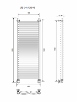 ЛВ (г4)-120/40/46 без полочки водяной Полотенцесушители «Ника»