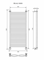 ЛВ (г4)-120/50/56 без полочки водяной Полотенцесушители «Ника»