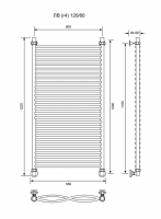ЛВ (г4)-120/60/66 без полочки водяной Полотенцесушители «Ника»