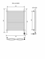 ЛВ (г4)-80/60/67 без полочки электрический Полотенцесушители «Ника»