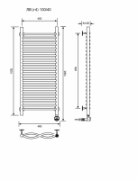 ЛВ (г4)-100/40/47 без полочки электрический Полотенцесушители «Ника»